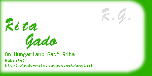 rita gado business card