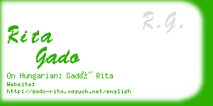 rita gado business card